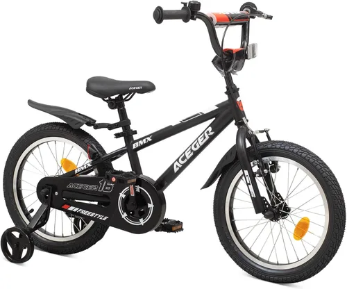 Miniatura 17 de ACEGER Bicicleta para niños de 2 a 10 años, estilo BMX, para niños y niñas de 2 a 10 años, bicicleta para niños de 12, 14 y 16 pulgadas, con ruedas