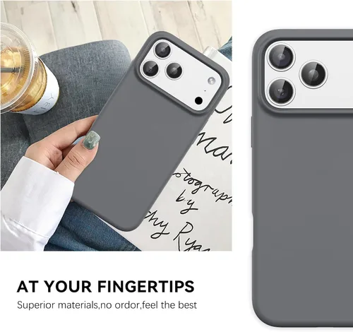 Miniatura 290 de GUAGUA Funda compatible con iPhone 17 Pro Max de 6.9 pulgadas, silicona líquida, goma de gel suave, delgada, forro de microfibra delgada