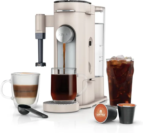 Miniatura 11 de Ninja Pod & Grounds - Cafetera especializada de una sola porción, compatible con cápsulas K-Cup, prepara café molido, diseño compacto, espumador