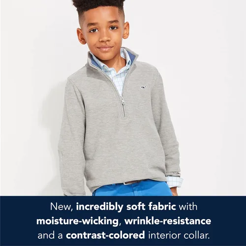Miniatura 3 de vineyard vines Sudadera Saltwater con cremallera de 12 para niño