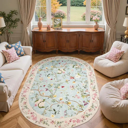 Miniatura 67 de Jinchan Alfombra Floral de Pasillo, 2x5, Alfombras Antideslizantes Lavables a Máquina, Alfombra Suave de Pelo Bajo para Pasillo, Resistente a
