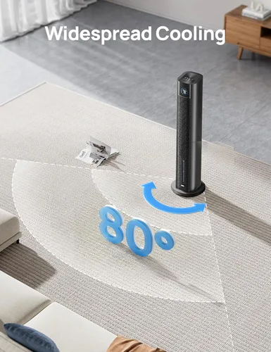 Miniatura 9 de DREO Enfriador evaporativo de pantano de aire, ventiladores de enfriamiento de 43 pulgadas que sopla aire frío 2026 actualizado, ventilador de piso