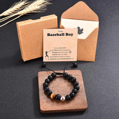 Miniatura 7 de IKIATY Pulsera de fútbol, béisbol, baloncesto, fútbol, regalos para adolescentes, niños, jugadores, hijos, nietos, sobrinos, amigos, hermano