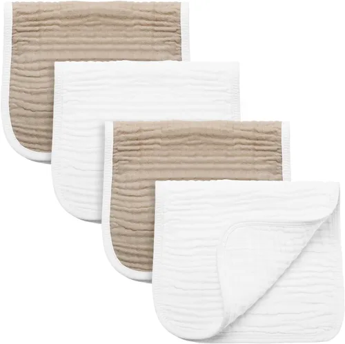 Miniatura 14 de Synrroe Paños de muselina grandes para eructos, paños de muselina para bebés niñas y niños, paquete de 10 extraabsorbentes y suaves de muselina, 6