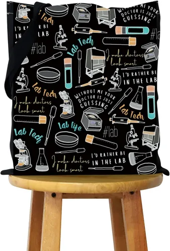 Miniatura 7 de WCGXKO Lab Tech Gift Western Lab Gift Laboratory Technician Lab Week Bolsa de maquillaje Bolsa de maquillaje (tecnología de laboratorio)