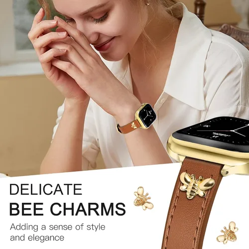 Miniatura 3 de JR.DM Correas de cuero delgadas compatibles con Apple Watch Band 1.496 in 1.575 in 1.614 in 1.654 in 1.732 in 1.772 in 1.811 in 1.929 in, correa