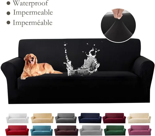 Miniatura 2 de MIPOPS Funda de sofá, funda de sofá elástica para sofá seccional, protector de muebles para muebles, sofás para mascotas, niños, perros y gatos Rojo