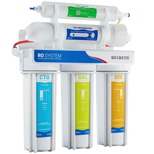 Miniatura 8 de Max Water Sistema de Filtración de Agua Estándar de 5 Etapas 50 GPD (Galones Por Día) RO (Ósmosis Inversa) - Montaje Bajo Fregadero/Pared