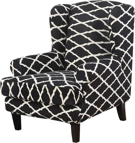 Miniatura 30 de GULI Wingback - Funda para silla de 2 piezas, fundas para silla de sillón, fundas de elastano para sofá, protector de muebles, lavable a máquina