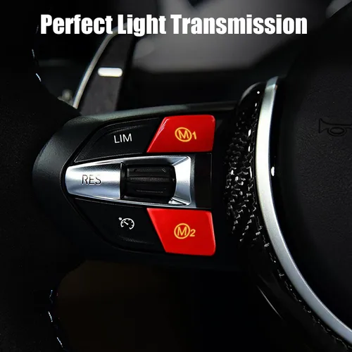 Miniatura 6 de Jaronx Compatible con botones BMW M1 M2, botón rojo deportivo de control de crucero activo de inicio/parada para BMW M3 F30 F80/M4 F32/M5 F10/M6 F06