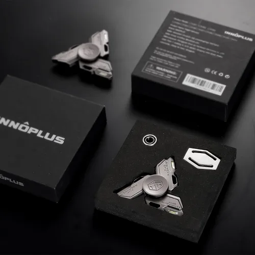 Miniatura 5 de Fidget Spinners, Regalos de Fidget Spinner para Adultos, Juguete para Aliviar el Estrés, Ansiedad y TDAH, Juguete Giratorio de Dedo de Metal con Luz