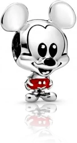 RMMY Mickey S925 - Colgante de plata de ley para pulsera y collar para regalo de cumpleaños para mujeres y niñas, Plata esterlina, Circonita cúbica