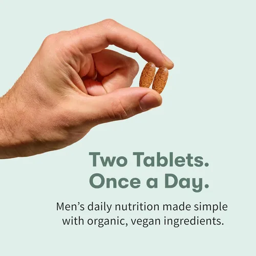 Miniatura 7 de Garden of Life Organics Multivitamina de alimentos enteros orgánicos para hombres de 40 años o más 120 tabletas, multivitamínico vegano para hombres