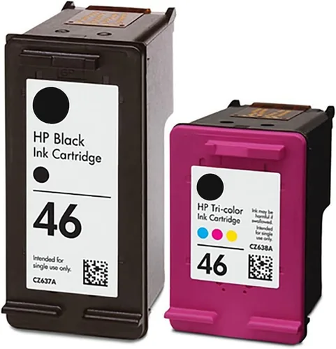 Weizhiya - Cartuchos de tinta para HP 46 para impresora HP Deskjet Ink Advantage 2020hc 2520hc 2029 2529 4729, negro y tricolor, estándar