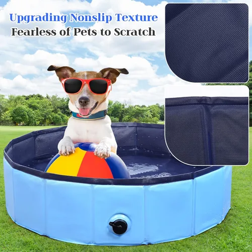 Miniatura 4 de Eooqi Piscina plegable para perros, bañera portátil para mascotas y piscina infantil, bañera plegable para cachorros, perros pequeños, medianos