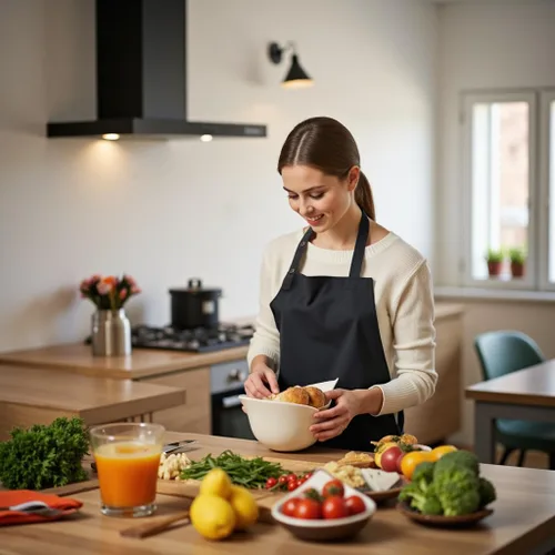 Miniatura 5 de Paquete de 2 delantales de cocina ajustables para mujeres y hombres con bolsillos, delantal de trabajo, parrilla, restaurante