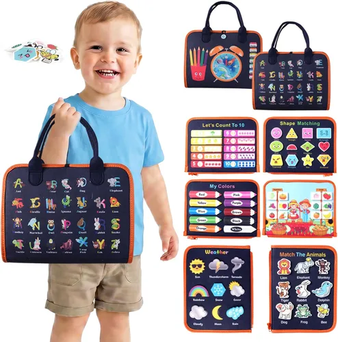 Tabla Ocupada de Juego Montessori para Niños Pequeños: Juguetes Montessori para Niños Pequeños de 1 a 3 Años Libro de Actividades Educativas Tabla