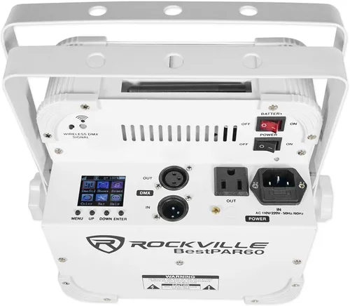 Miniatura 6 de 2 Rockville Best PAR 60 - Luces de lavado recargables blancas inalámbricas DMX+RGBWA+UV