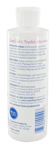 Miniatura 2 de No-Rinse Paquete de champú y acondicionador, 8 onzas líquidas por botella, deja el cabello fresco, limpio y sin olor