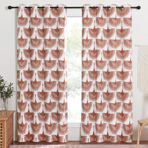 Miniatura 15 de KGORGE Cortinas traslúcidas con patrón geométrico, cortinas de lino natural, juego de ventanas suaves, lavables con filtro de luz para dormitorio