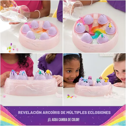 Miniatura 2 de Hatchimals Alive, Rainbow Hatchery con 6 Mini Figuras en Huevos de Revelación de Color y Más de 10 Accesorios, Regalos y Rellenos de Media