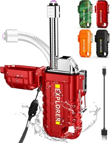 Miniatura 18 de Encendedor de antorcha, butano recargable, resistente al viento, gas para exteriores con llama de chorro ajustable, para chimenea, fuegos Camouflaje