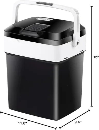 Miniatura 10 de ZENY Mini refrigerador eléctrico enfriador y calentador para automóvil - Refrigerador de automóvil de 12 V CC con mango de bloqueo automático