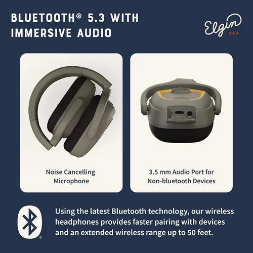 Miniatura 6 de Elgin Rampage - Auriculares Bluetooth de protección auditiva, compatibles con OSHA, 25 dB NRR, micrófono de aislamiento de ruido, batería de más