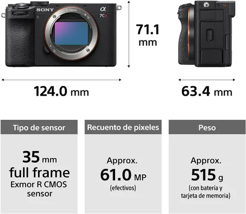 Miniatura 6 de Sony Alpha 7CR - Cámara híbrida de lente intercambiable de pantalla completa - Negro