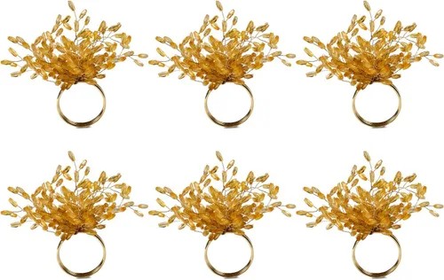 Miniatura 14 de DII Colección de Decoración Navideña y Festiva para Mesa, Juego de Portaservilletas Decorativos, 4 Piezas, 1.6 Diámetro x 1.25 Pulgadas de Altura