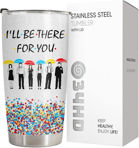 Miniatura 4 de 34HD Regalos para amigos, vaso con tapa, acero inoxidable de 20 onzas, taza de café para mejores amigos, regalos de cumpleaños para mujeres y Estaré