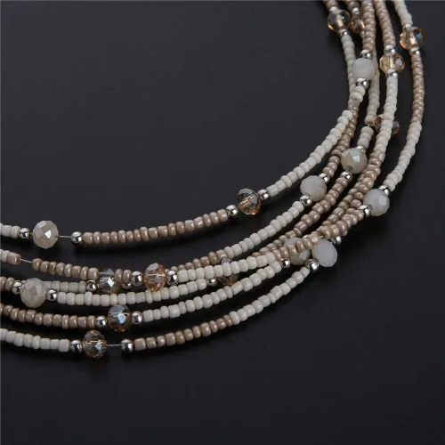 Miniatura 4 de Collar a capas con cristal para mujer, gargantilla con cadena de plata gruesa, regalo de cumpleaños para mujer