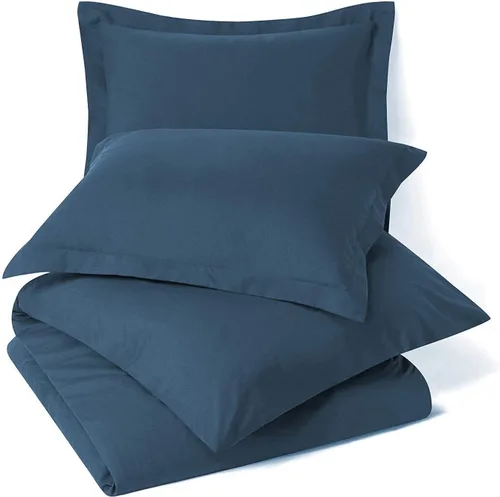 Miniatura 16 de Juego de cama de 4 piezas, 100% algodón, 1000 hilos, funda de edredón, fundas de almohada y sábana bajera ajustable con bolsillo extra profundo