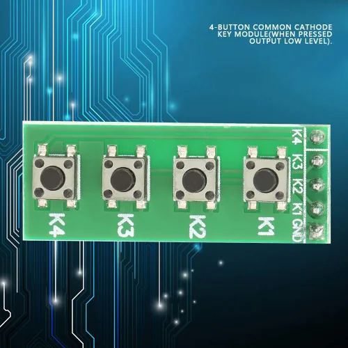 Miniatura 8 de Tablero universal del teclado del módulo del interruptor del botón de 4 teclas