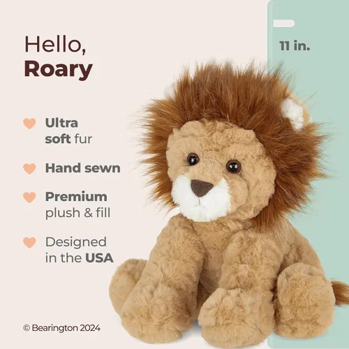 Miniatura 2 de Bearington Dinky Elefante de Peluche Animal Relleno - Elefante Bebé Suave de 11" con Orejas Caídas y Cuerpo Abrazable - Adorable Juguete