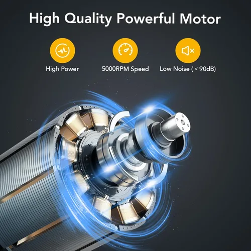 Miniatura 3 de Sierra de mesa para lugar de trabajo, sierra de mesa de 98% de tasa de aspiración de 8.5 pulgadas, velocidad de corte de hasta 5000 RPM, 2000 W