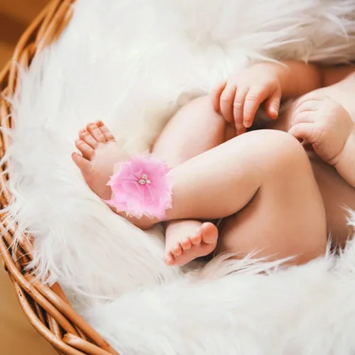 Miniatura 5 de Eforcase 12 pares de sandalias descalzas para bebé y niña, sandalias descalzas de flores para bebés recién nacidos, niñas pequeñas