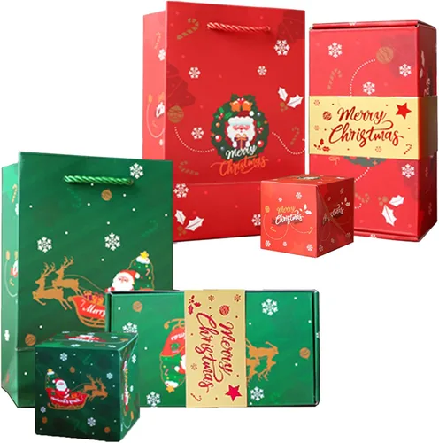 Miniatura 10 de Caja sorpresa de regalo por dinero, caja de regalo sorpresa, explosión, cajas de regalo sorpresa de Feliz Navidad, caja de regalo plegable con Rojo