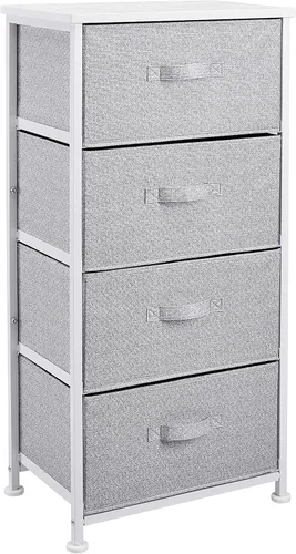 Miniatura 5 de Amazon Basics - Organizador de tela con 4 cajones para armario, color blanco.