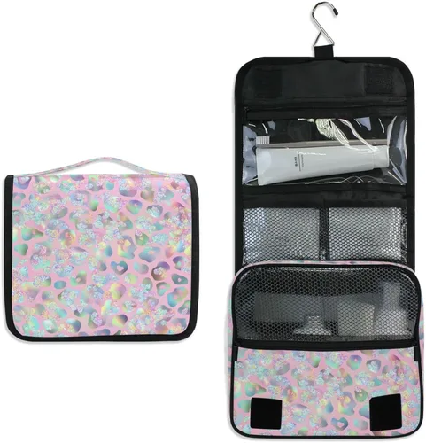 Miniatura 7 de MNSRUU Hanging Toiletry Bag Goth Bats Moons and Stars Travel Makeup bag for Toiletries Portable Travel Toiletry Organizer Cosmetic Bags with Hanging