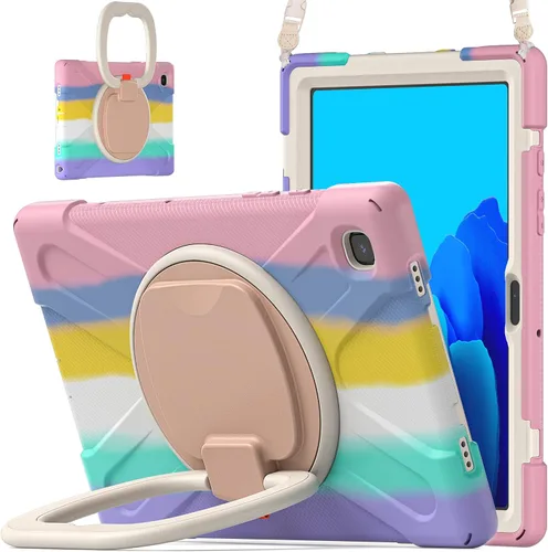 Miniatura 155 de 360 Rotation Case for Galaxy Tab ActivePro/Tab Active4 Pro/Active 5 Pro 10.1" Sturdy Cover Rotate Ring Stand Shoulder Carrying Strap Hand Strap