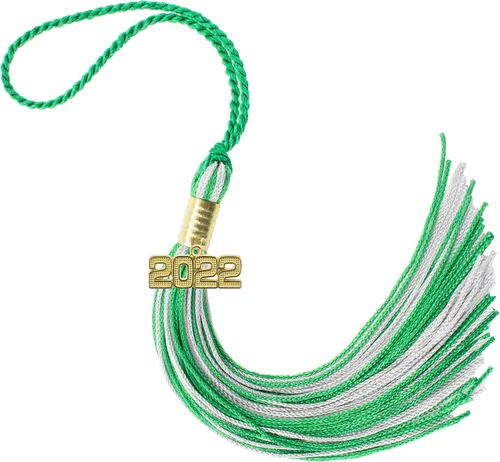 Miniatura 676 de Borla de graduación Aqua 2022, todos los colores escolares disponibles, fabricada en Estados Unidos