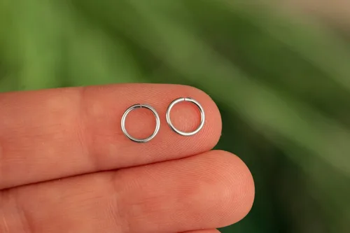 Miniatura 84 de Aretes de aro de oro de plata – Aretes de aro para mujer, dos piezas de aros de plata fina rellenos de oro, aro de hélice, anillo de tragus, aro