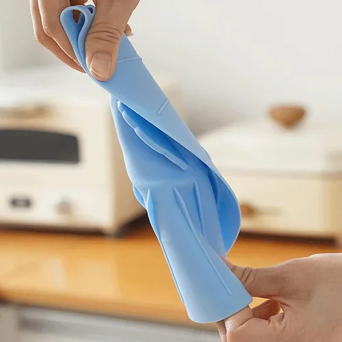 Miniatura 5 de Juego de tapa de silicona resistente al calor, reutilizable, cubierta de salpicaduras de microondas, tapa de succión de alimentos para cuencos, Azul