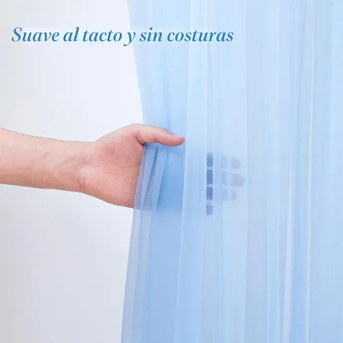 Miniatura 6 de Cortina de telón de fondo de tul azul bebé de 10 x 10 pies para fiestas, cortinas de fondo transparentes para bodas, baby shower, baby shower