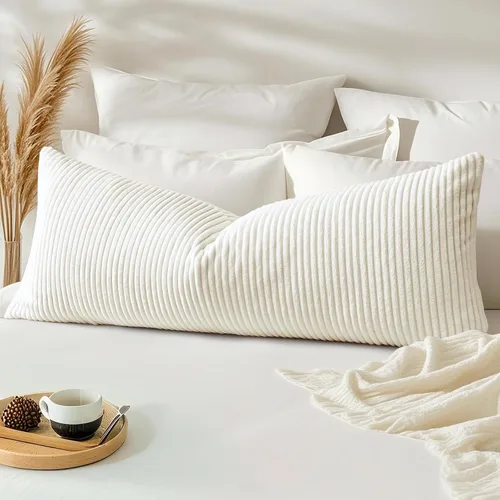 Miniatura 157 de Artscope Fundas de Almohada de Pana a Rayas Acogedoras Súper Suaves Decorativas Cuadradas Fundas de Cojín para Sofá Sillón Dormitorio Decoración