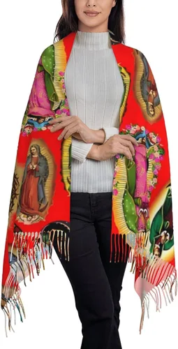 Miniatura 7 de TNIJWMG Bufanda Virgen María para mujer, chal suave para otoño e invierno, regalos católicos