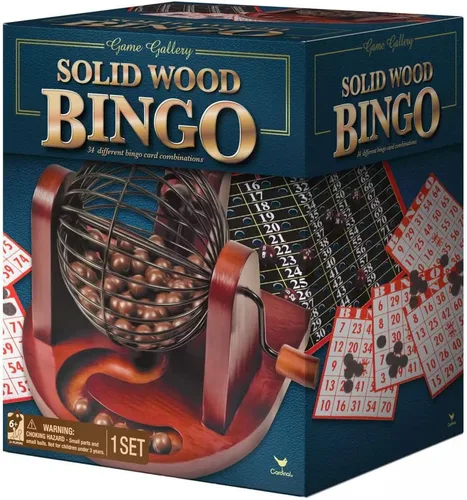 Game Gallery Bingo de madera maciza