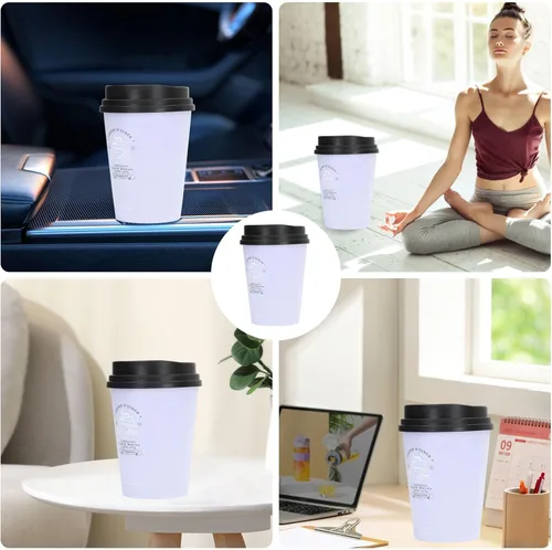Miniatura 6 de Humidificadores para dormitorio, humidificadores de niebla fría de 10.1 fl oz, mini humidificador de taza de café USB, humidificador de automóvil