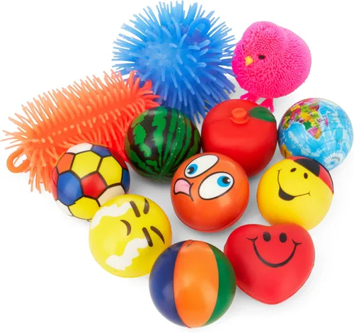 Miniatura 7 de Neliblu Pelotas antiestrés para niños y adultos – Paquete de 12 bolas sensoriales surtidas – Juguetes sensoriales para aliviar la ansiedad – Pelota